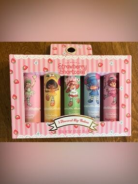 Strawberry Shortcake 5-Pack Flavored Lip Balms - Assorted Flavors  NEW